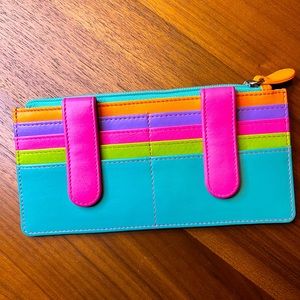 Multi color RFID leather wallet